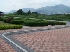 四川透水磚公園安裝效果